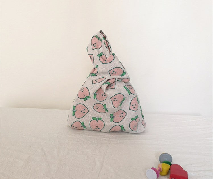 Classy Wrist Cotton Linen Fabric Fresh Handbags