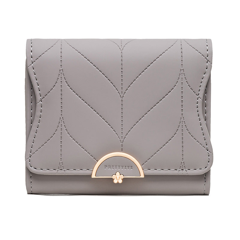 Women's Short Korean Fashion Simple And Fresh Three Ladies Wallets