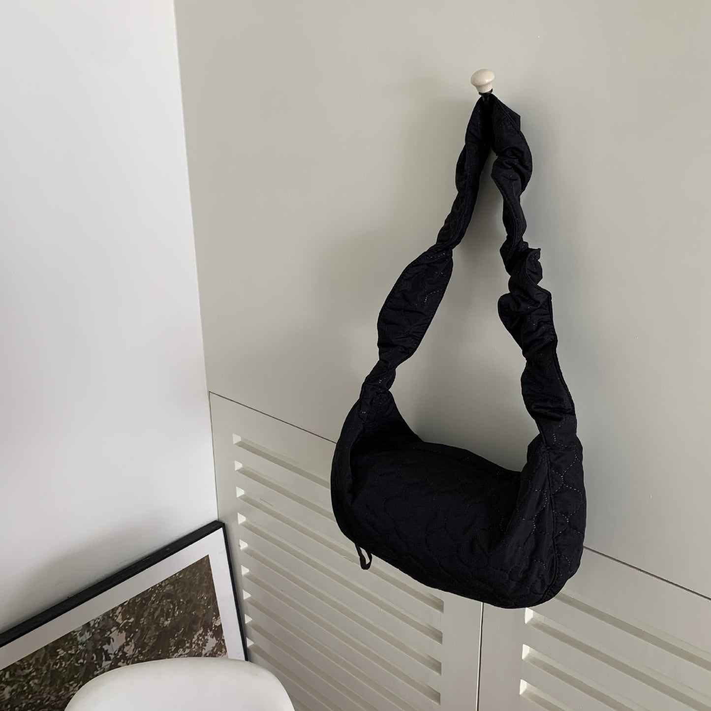 Women's Korean Style Embroidered Plaid Dumpling Pleated Crossbody Bags