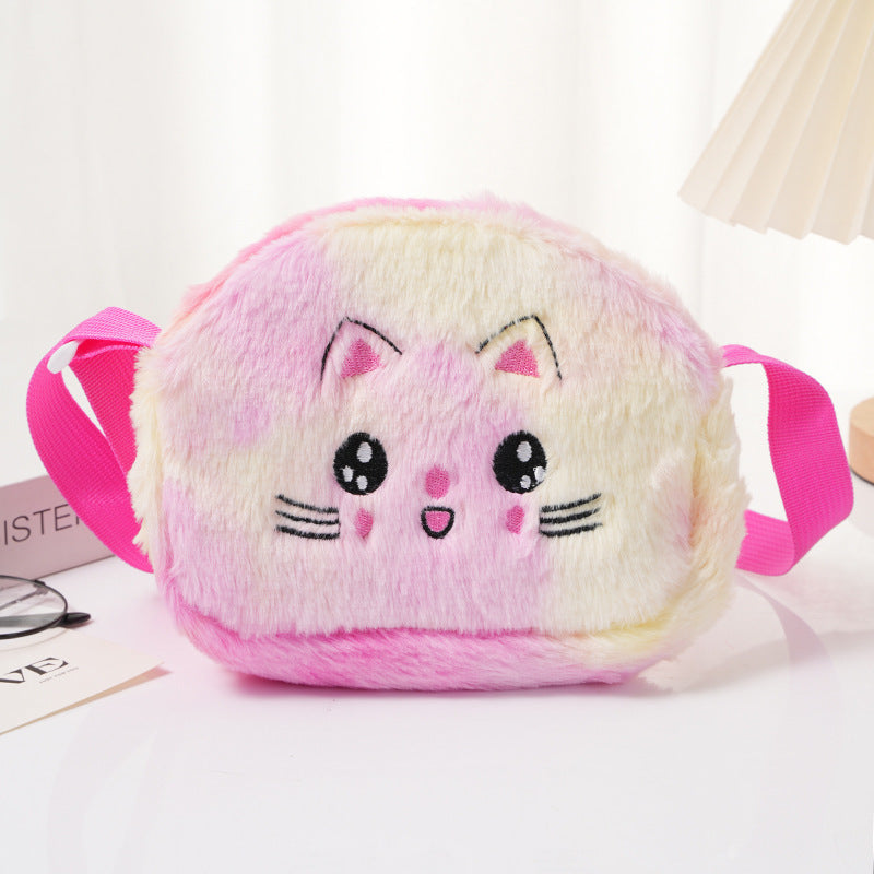 Creative Big Eye Cat Plush Embroidery Cute Women's Shoulder Bag