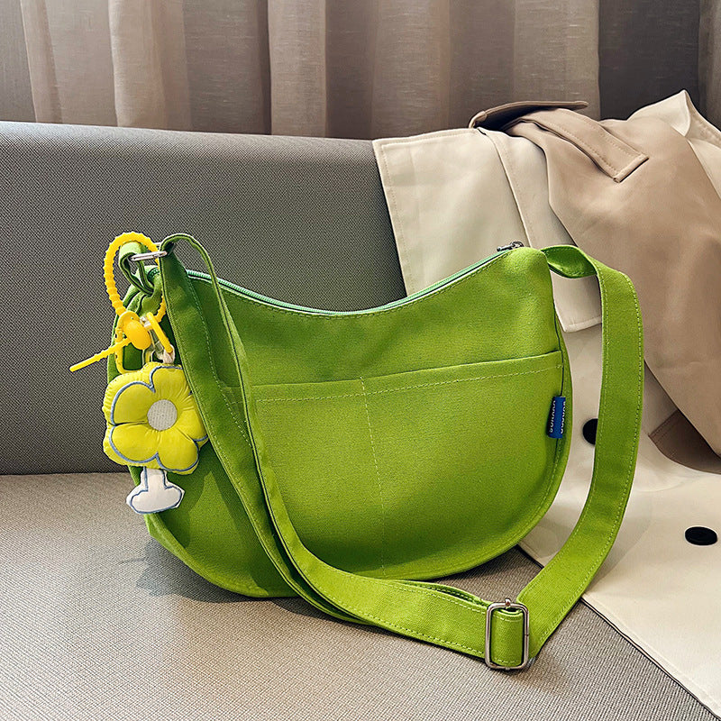 Women's Large Capacity Canvas Dumpling Style Fashion Crossbody Bags
