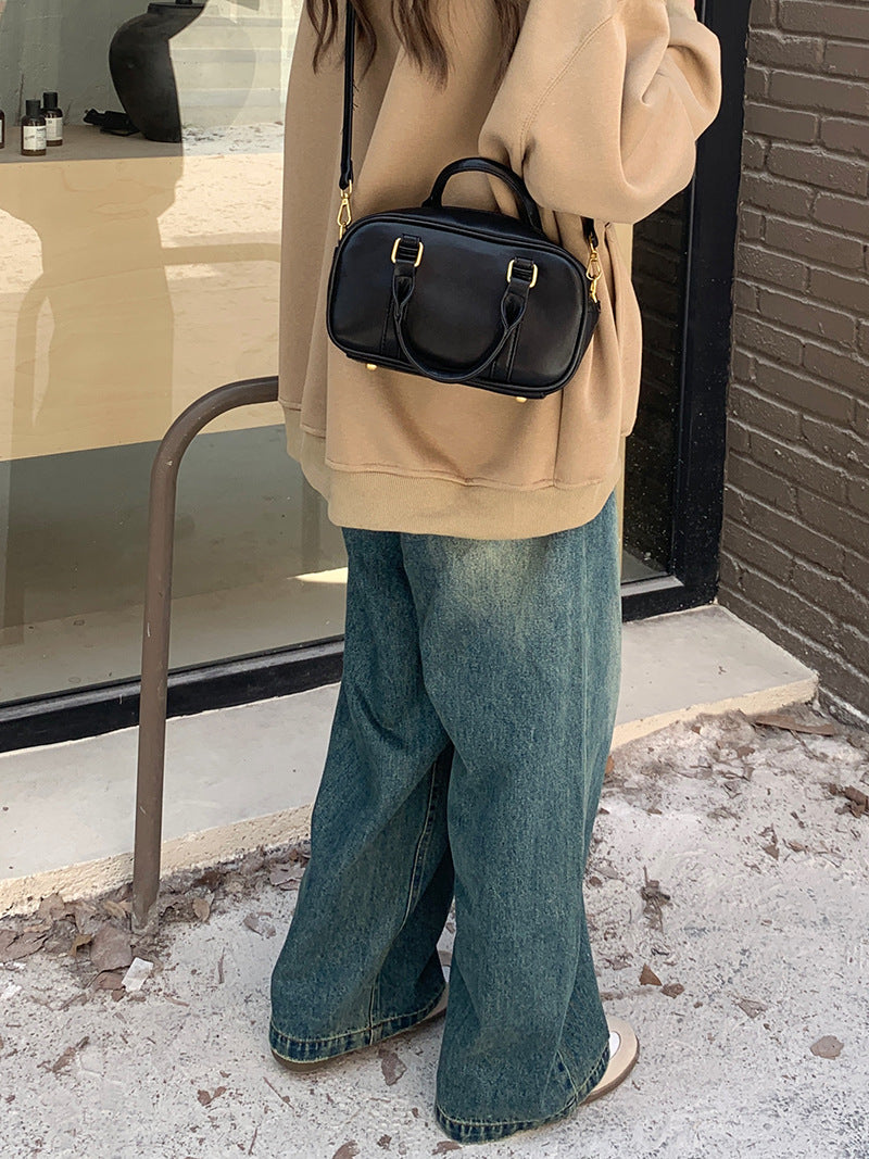 Women's Retro Commuter Korean Style Bowling Shoulder Bags