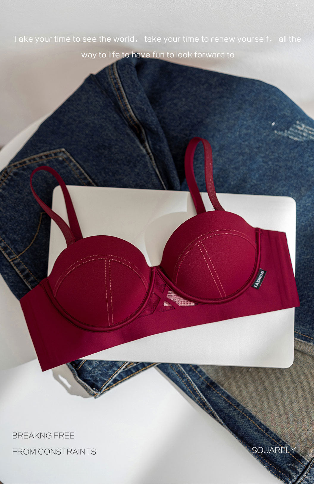 Women's Detachable Shoulder Strap Underwear Small Chest Lingerie Sets