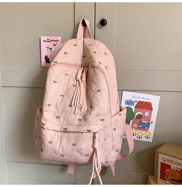 Good-looking Female Korean College Class Commuter Simple Versatile Backpacks