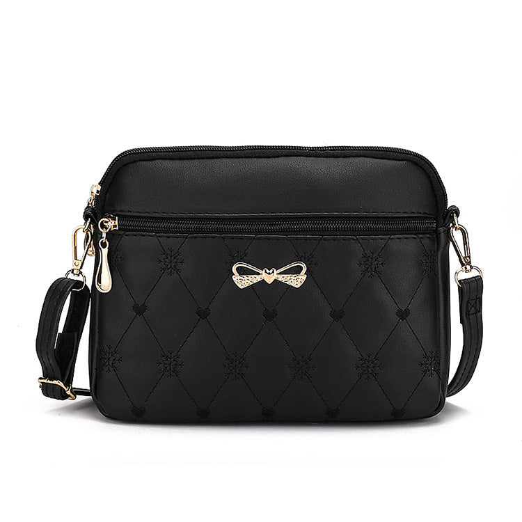Women's Love Embroidered Korean Style Large Capacity Shoulder Bags