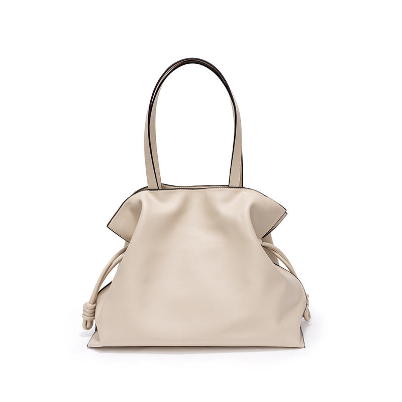 Women's Korean Style Fashion Cattlehide Leather Niche Shoulder Bags