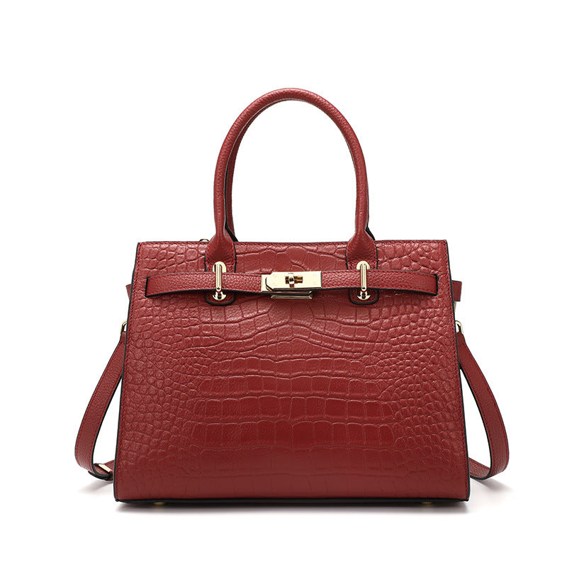 Women's Summer Fashion Large Capacity Genuine Leather Handbags