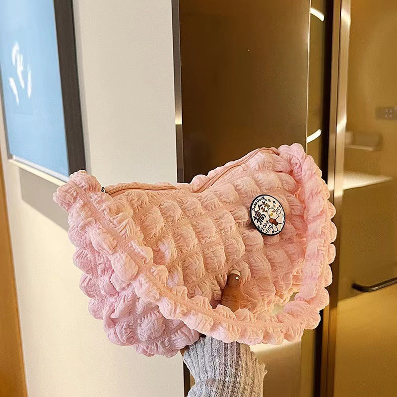 Women's Cloud Fashion One Solid Color Portable Bags