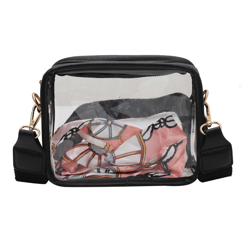 Classic Women's Transparent Wide Strap Fashion Shoulder Bags