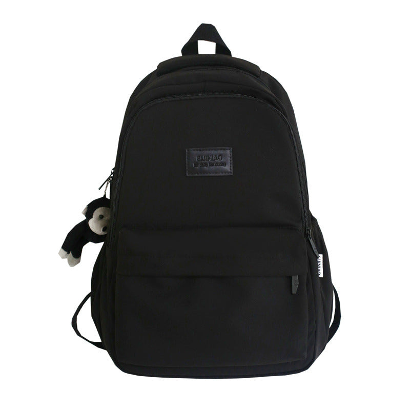 Solid Color Female Korean University Style Junior Backpacks
