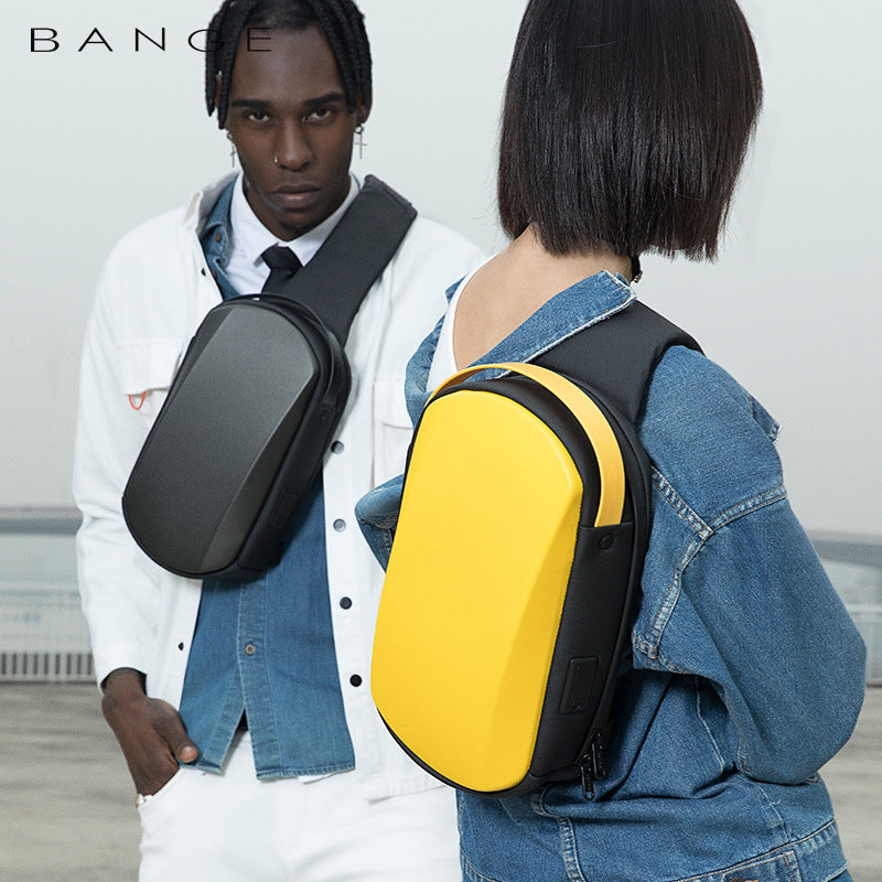 Men's Waterproof Hard Shell Trendy Pouch Men's Chest Bags