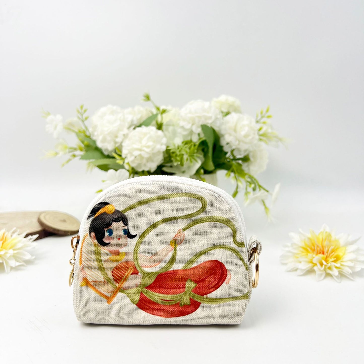 Hot Stamping Zipper Shell Portable Storage Coin Purses