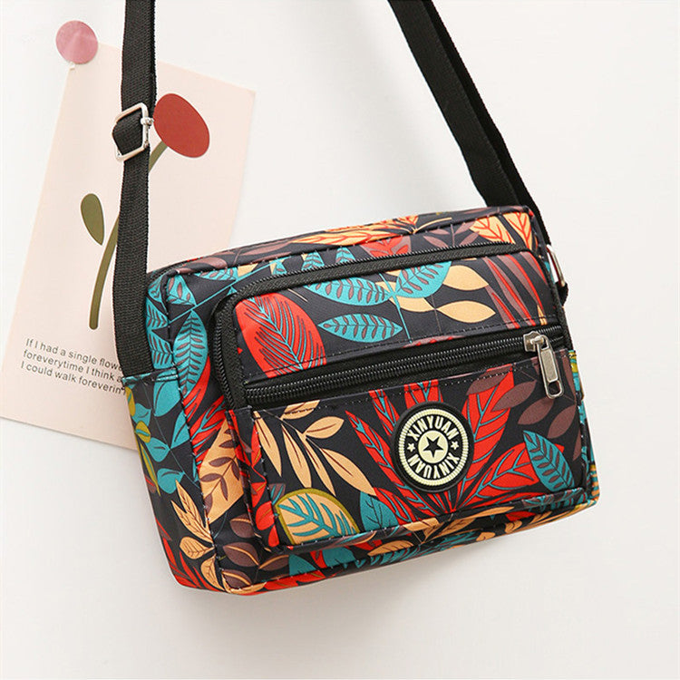 Women's Oxford Cloth Mother Flower Canvas Stall Crossbody Bags
