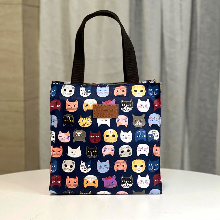 Style Waterproof Fashion Cartoon Mummy Lunch Box Handbags
