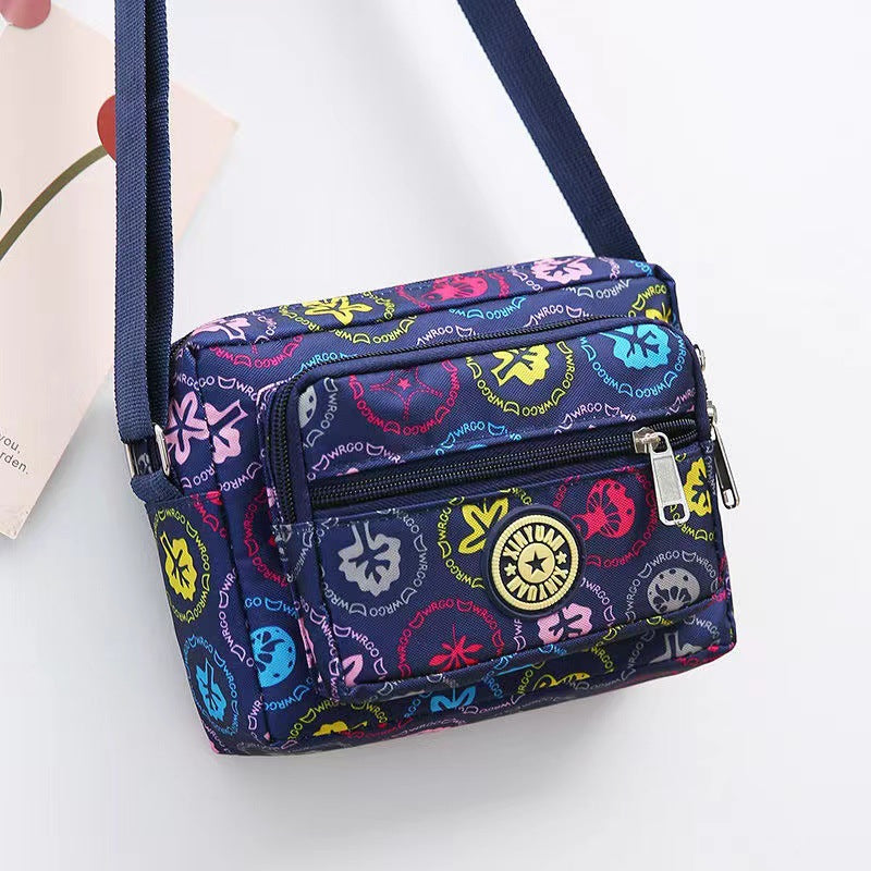 Women's Oxford Stall Large Capacity Leisure Flower Crossbody Bags