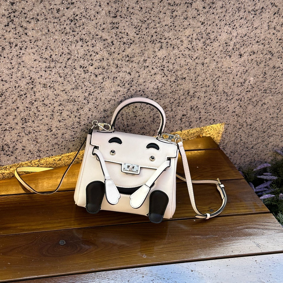 Smiley Face Kelly Portable Crocodile Pattern Bags