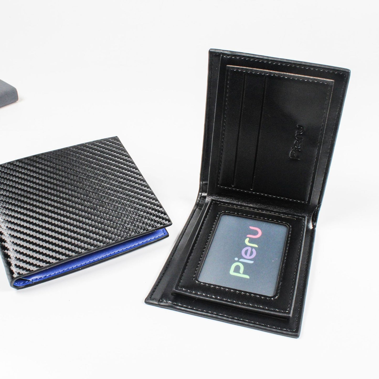 Men's Creative Carbon Fiber Business Multiple Slots Men's Wallets