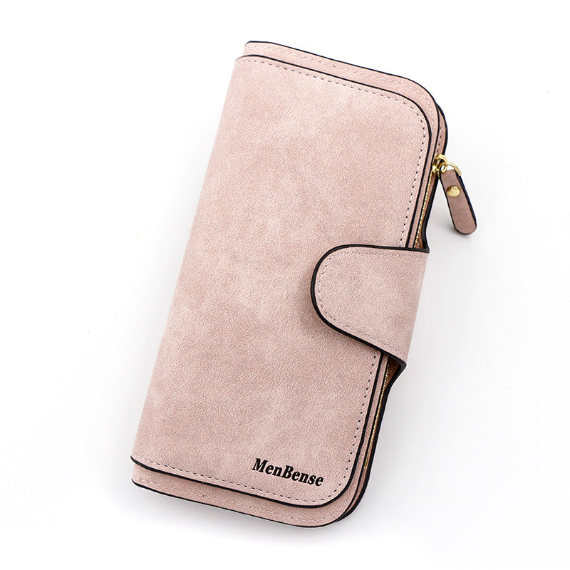 Women's Personalized Fashion Long Simple Oil Wax Leather Solid Ladies Wallets