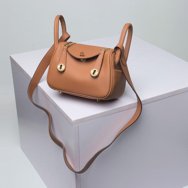 Layer Cowhide Lychee Pattern Lindy Doctor Genuine Shoulder Bags