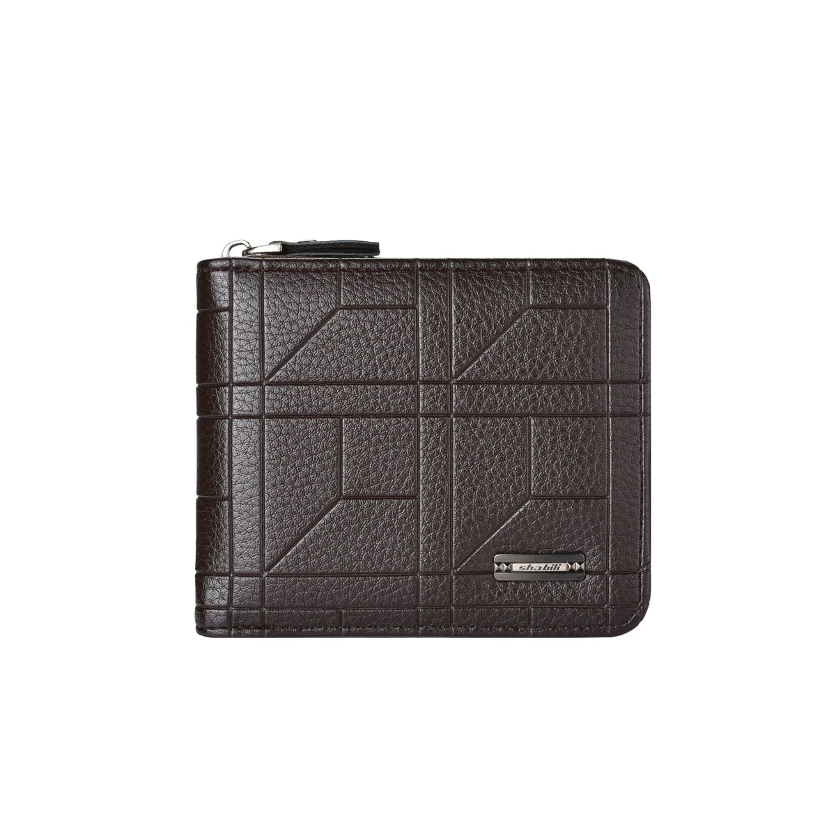 Men's Zipper Embossed Multiple Slots Retro Men's Wallet