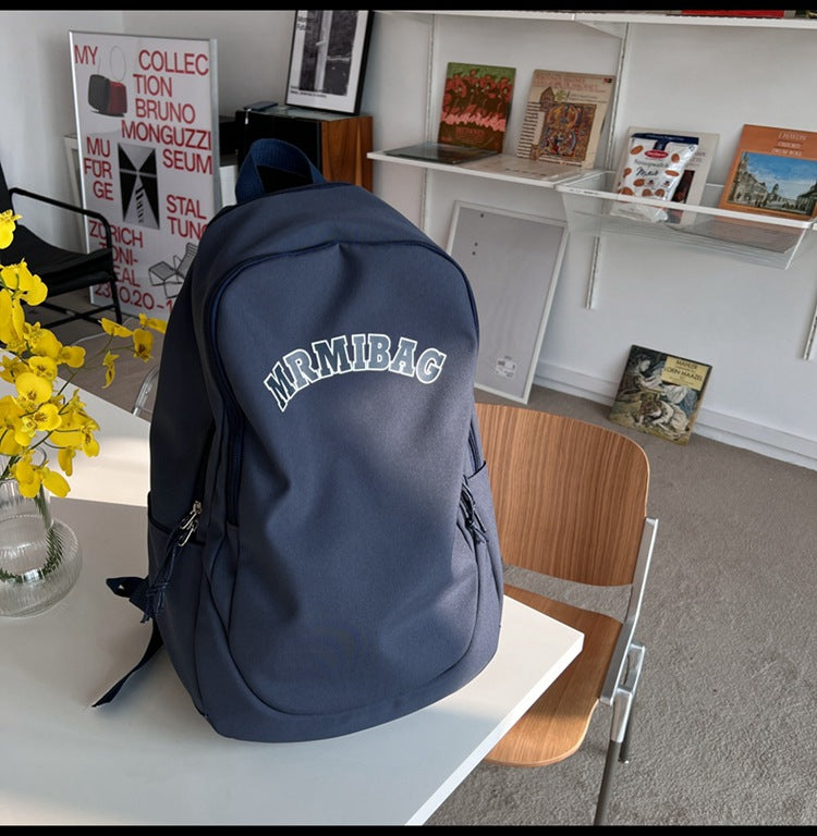Women's Retro Alphabet Solid Color High And Backpacks