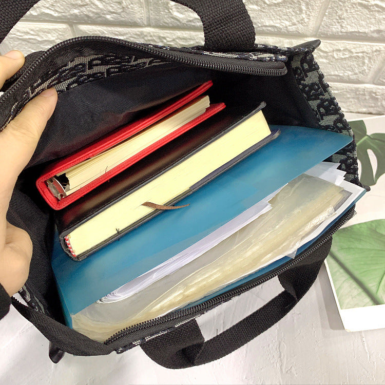 Style Thickened Lunch Tray Tuition Office Document Handbags