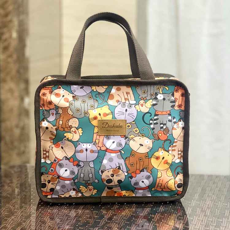 Women's Plaid Lunch Box Mom Hand Carrying Snack Cosmetic Bags