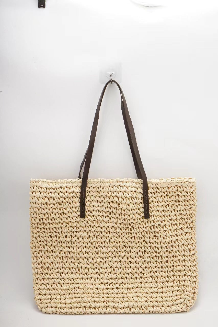 Summer Vacation Style Woven Large Capacity Handbags