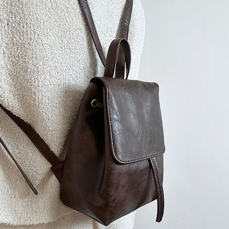 Stylish High-grade Retro American Brown Simple Backpacks