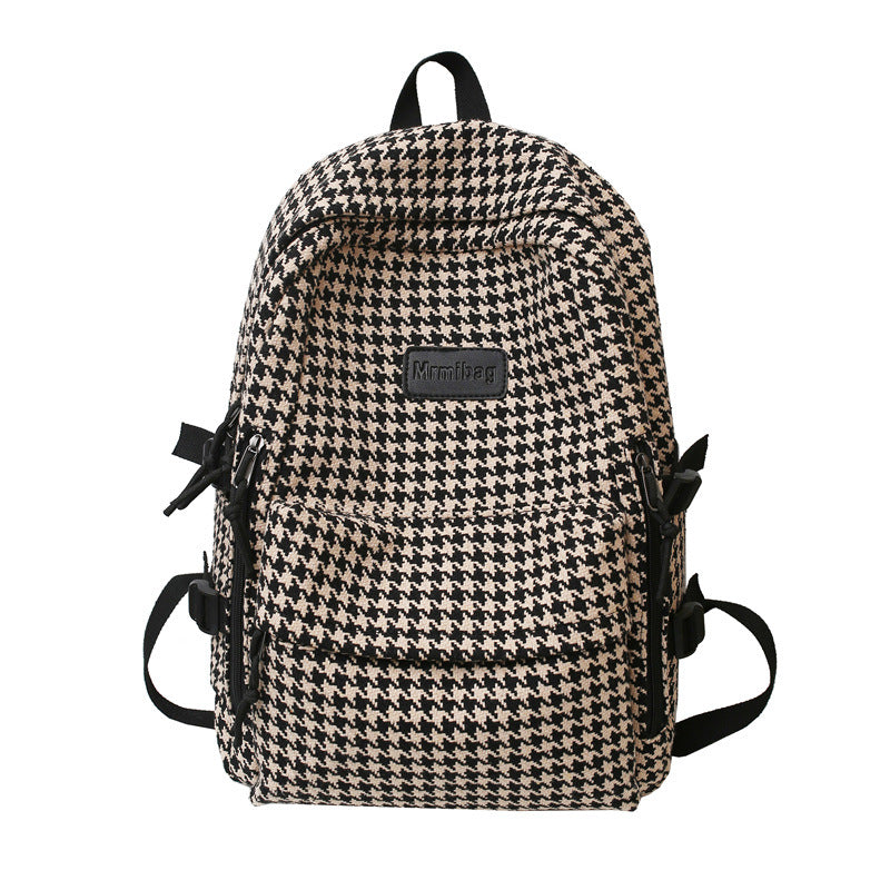 Female College Knitted Simple Versatile Large Backpacks