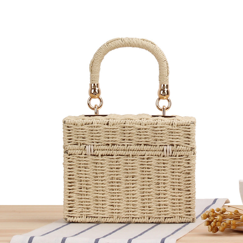 Stylish Classic Style Leisure Woven Box Shoulder Bags