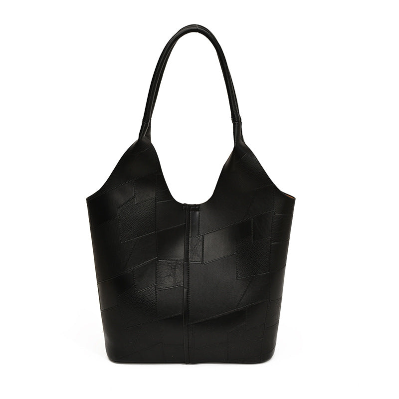 Women's Large Capacity Stitching Korean Commute One Shoulder Bags