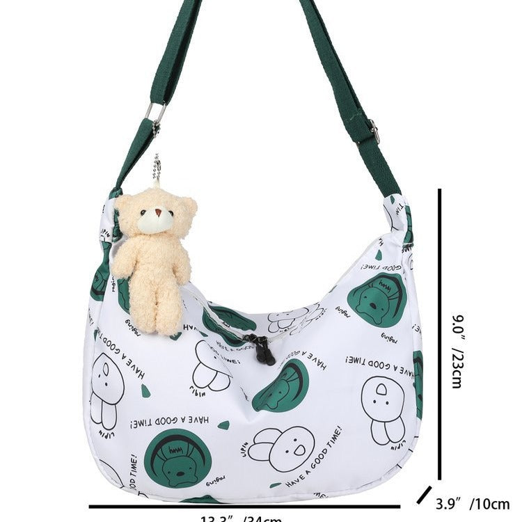 Women's Capacity Dumpling Retro Nylon For Class Crossbody Bags