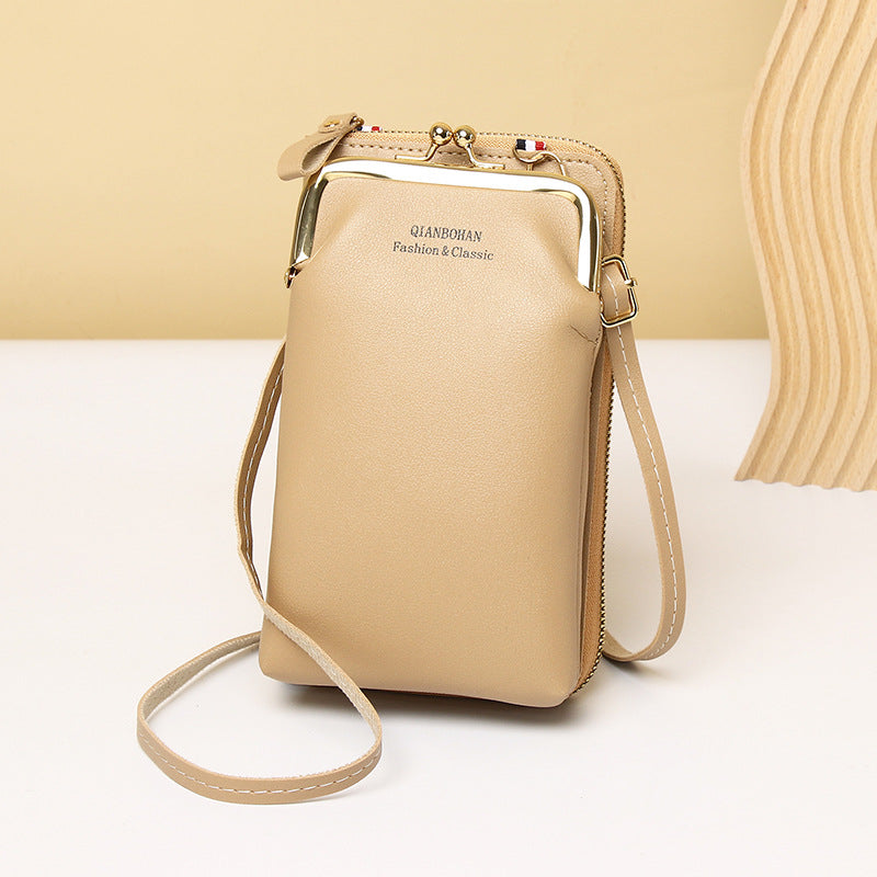 Women's Vertical Model In Shape Leather Integrated Phone Bags