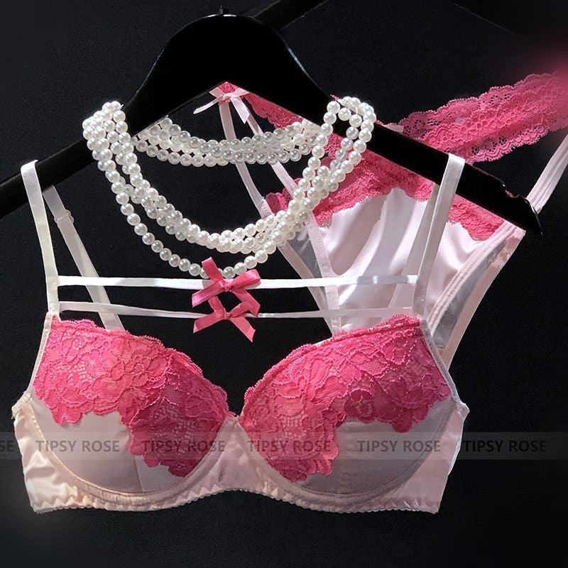 Chest Pad Soft Steel Ring Lace Lingerie Sets