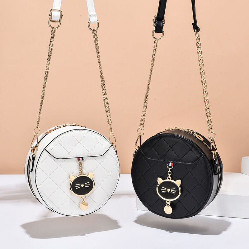 Women's Niche Popular Korean Cat Round Western Bags