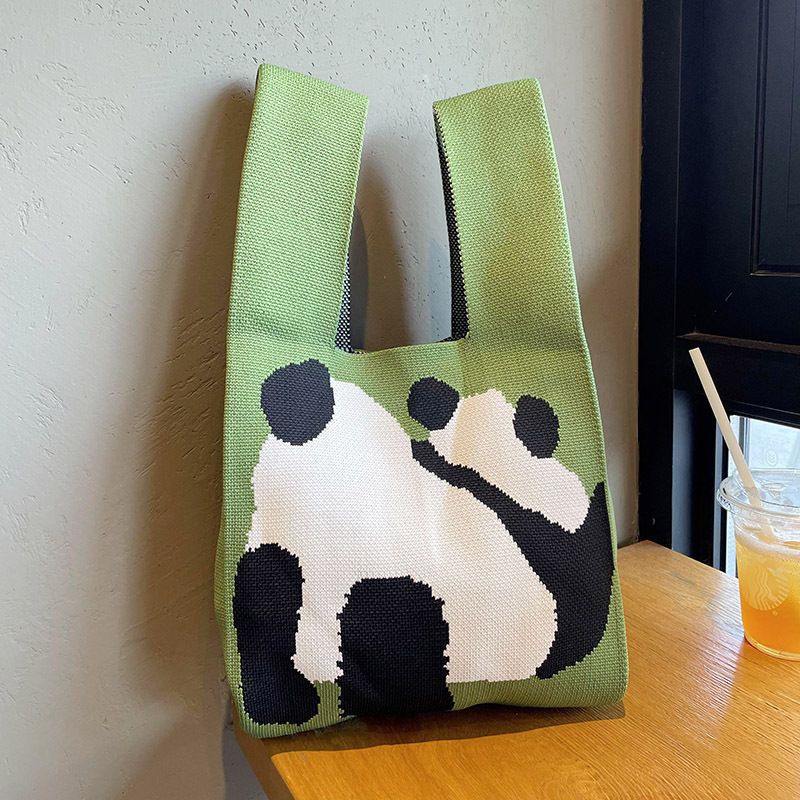 Treasure Series Panda Knitted Cute Souvenir Handbags