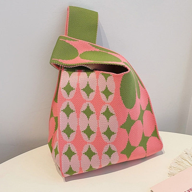 Casual Stylish Women's Knitted Wrist Single Handbags