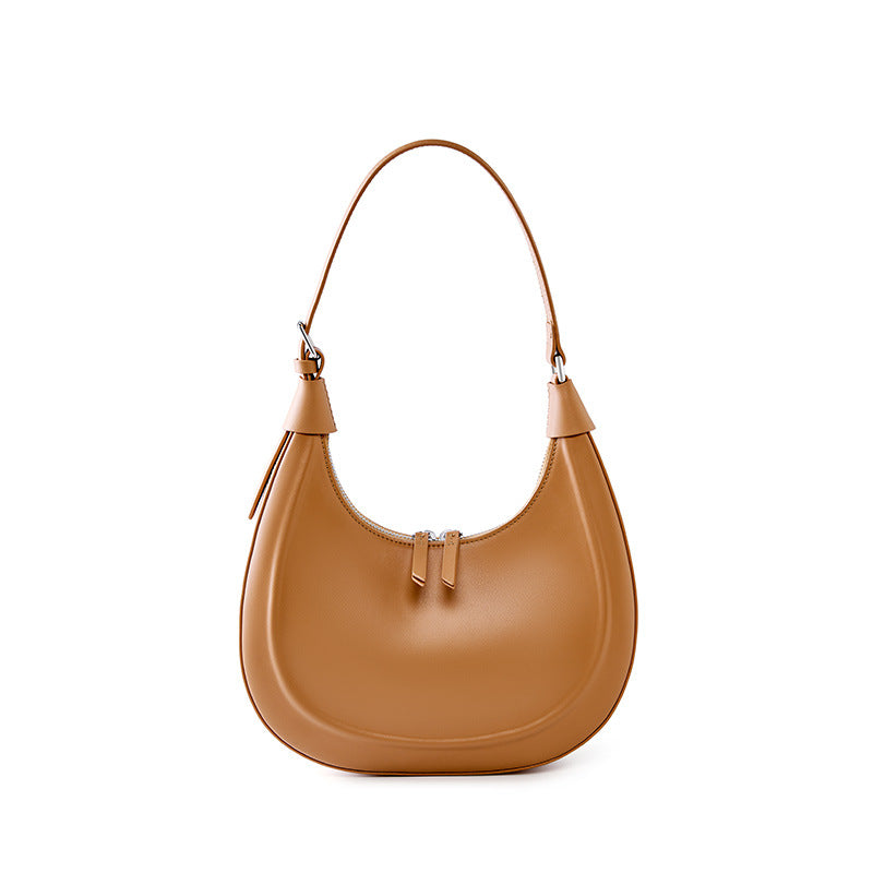 High-grade Cowhide Hobos Fashion Crescent Underarm Shoulder Bags