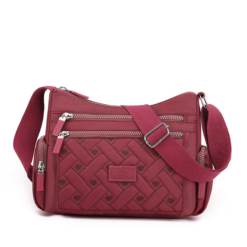 Women's Contrast Color Woven Large Capacity Multilayer Bags