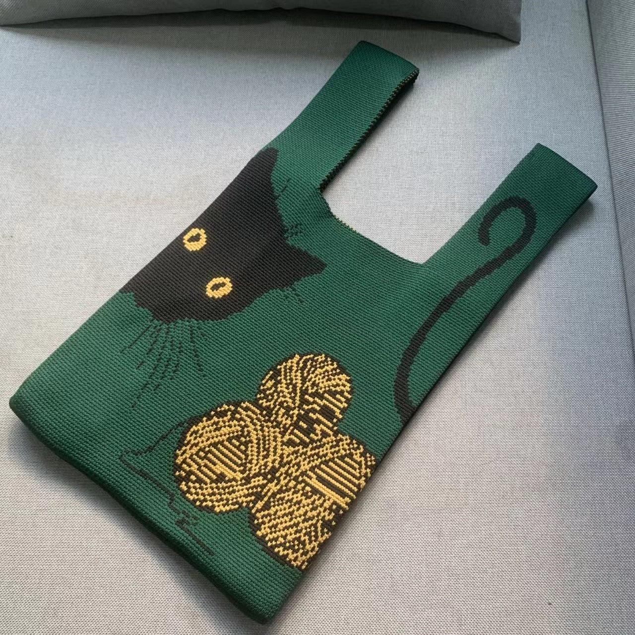 Women's Knitted Wool Vest Hand Carrying Box Handbags