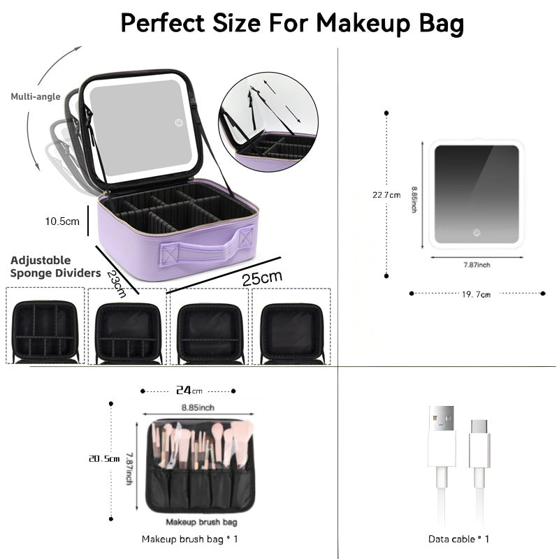 With Mirror Simple Artist City Convenient Cosmetic Cases