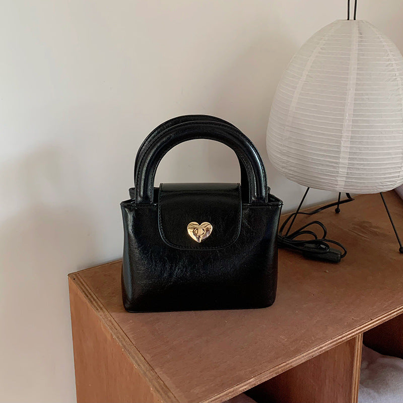 Women's Niche Love Latch Texture Fashion Handbags