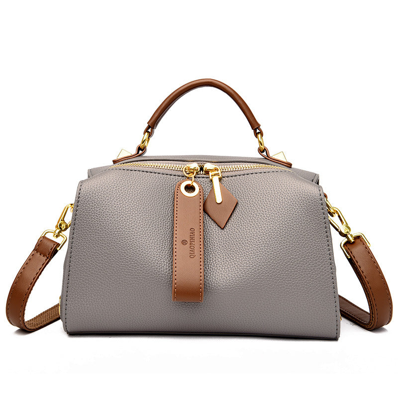 Women's Genuine Leather Boston Pillow Popular Fashion Crossbody Bags