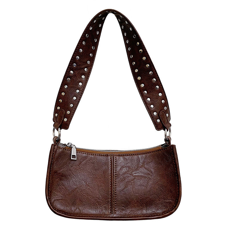 Attractive Women's Fashion Rivet Simple Texture Bags