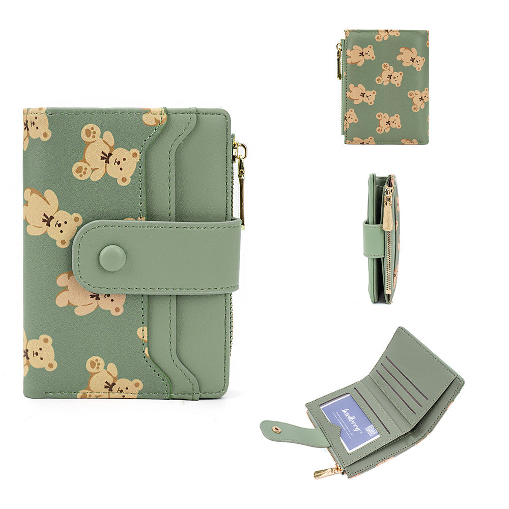 Women's Short Chic Animal Print Thin Section Ladies Wallets