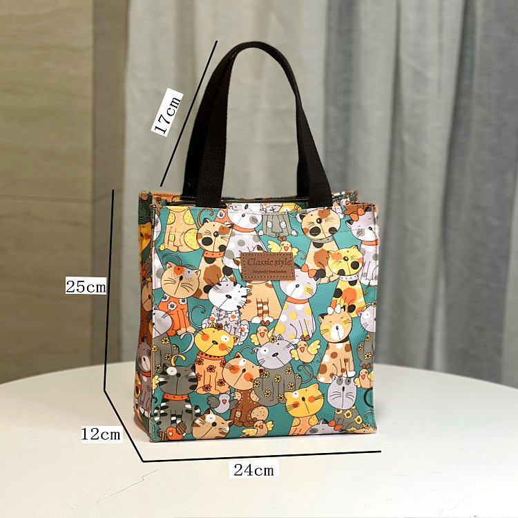 Style Waterproof Fashion Cartoon Mummy Lunch Box Handbags
