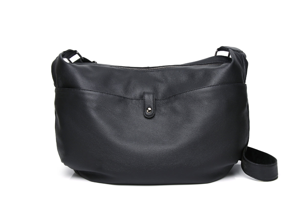 Women's Genuine Leather Soft Large Capacity Crescent Women's Messenger Bag