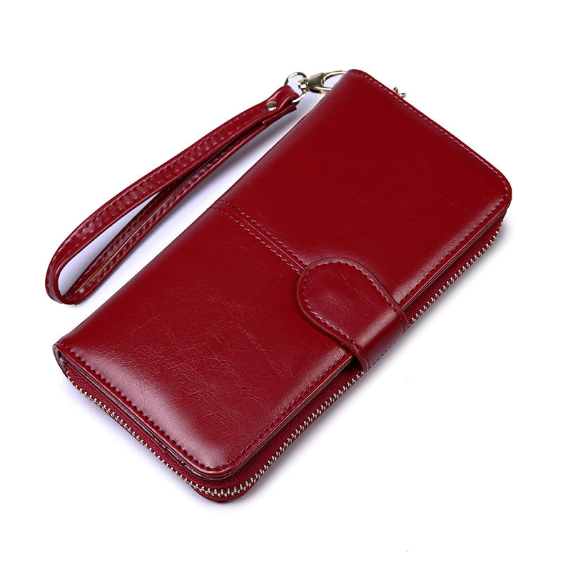Women's Zipper Hasp Large Capacity Multiple Slots Card Holder