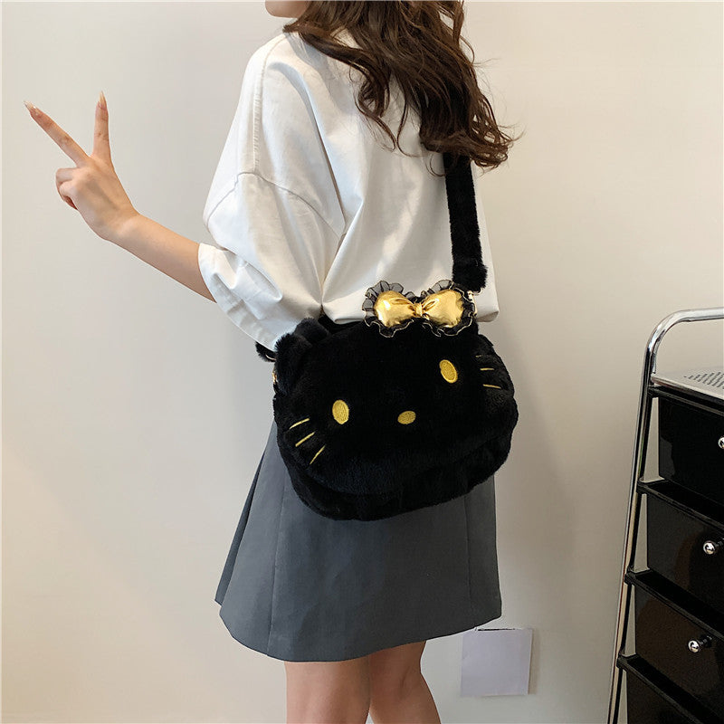 Cat Plush Cute Mobile Doll Birthday Crossbody Bags